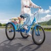 VEVOR Folding Adult Tricycle, 26-Inch Adult Folding Trikes, Carbon Steel 3 Wheel Cruiser Bike with Large Basket & Adjustable Seat - 2 of 4