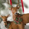 4.5"H & 3"H Sullivans Christmas Woodland Deer Ornament Set of 2  Multicolor - image 2 of 2