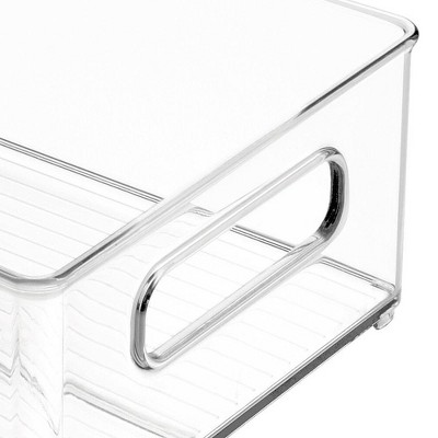 iDESIGN Plastic Refrigerator and Freezer Storage Bin: Clear Kitchen Cabinet & Fridge Organizers, Set of 2, 14.5"x8"x4" — фото 5
