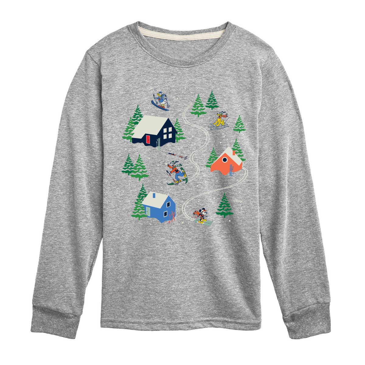 Boys' - Disney - Mickey Friends Ski Long Sleeve Graphic T-Shirt