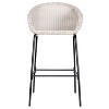 Christopher Knight Home Karin Outdoor Rattan Weave Metal Bar Stools with Backrest (Set of 2) - 4 of 4