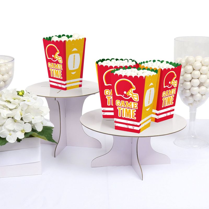Big Dot of Happiness The Big Game - Red and Yellow - Football Party Favor Popcorn Treat Boxes - Set of 12, 3 of 6
