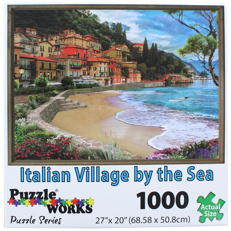 PuzzleWorks 1000 Piece Jigsaw Puzzle | Italian Village By The Sea, 1 of 7