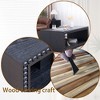 Sapphtopaz Modern Farmhouse Coffee Table with Beaded Edge Rectangular Center Table with Open Storage Shelf Coffee Tables for Living Room - 3 of 4