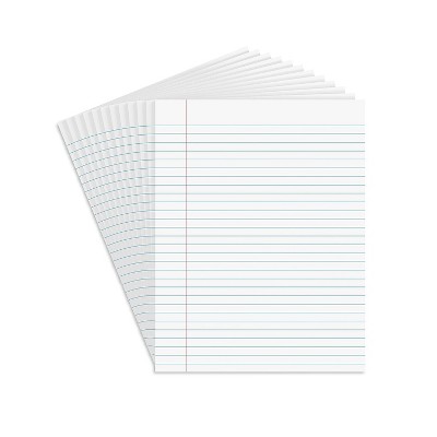 Staples Notepads 8.5" x 11" Wide White 50 Sh./Pad 12 Pads/PK 154120