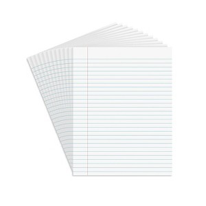 Staples Notepads 8.5" x 11" Wide White 50 Sh./Pad 12 Pads/PK 154120 - 1 of 4