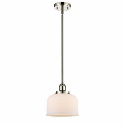 Bell - 1 Light Stem Hung Mini Pendant In Industrial Style-10 Inches Tall and 8 Inches Wide