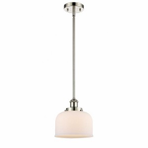 Bell - 1 Light Stem Hung Mini Pendant In Industrial Style-10 Inches Tall and 8 Inches Wide - 1 of 1