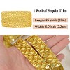 Sewing Sequin Trim 0.9 Inch 4 Row, 25 Yards Glitter Sequin Ribbon Metallic Stretch Bling Strip DIY Craft Decoration - 2 of 4