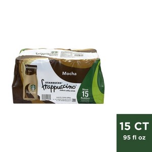 Starbucks Frappuccino Mocha Coffee Drink - 15pk/9.5 fl oz Bottles - 1 of 3