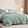Bedsure | 3Pcs Comforter Bedding Set with Intricate Solid Embroidery - 2 of 4
