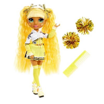 Rainbow High Cheer Sunny Madison - Yellow Fashion Doll with Cheerleader Outfit and Doll Accessories