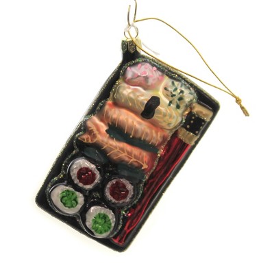 Holiday Ornaments 4.0" Sushi Platter Seafood Vegetables  -  Tree Ornaments