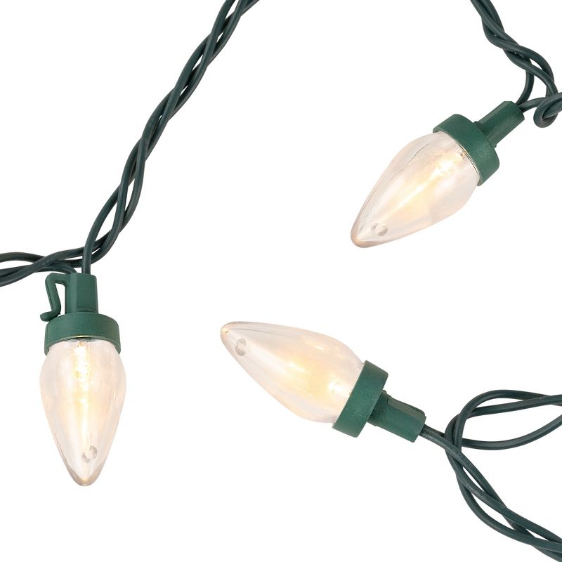 Northlight 25ct Warm White LED C7 Christmas Lights - 16ft Green Wire, 5 of 7