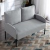 MAYEERTY 46 Inch Modern Loveseat Powder-Coated Metal Frame, Detachable Cushions, Anti-Scratch Legs - 3 of 4