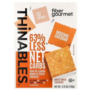 Fiber Gourmet, Thinables®, Original Cheddar, 4.25 oz - 1 of 4