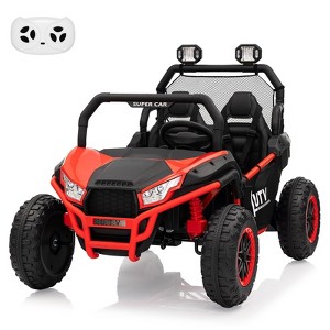 Jojoka 24V 2 Seater Ride On Car, XXXL Off-Road UTV for Kids w/Metal Frame, Wide Seat,Pop Music,3 Speeds for Boys and Girls - 1 of 4