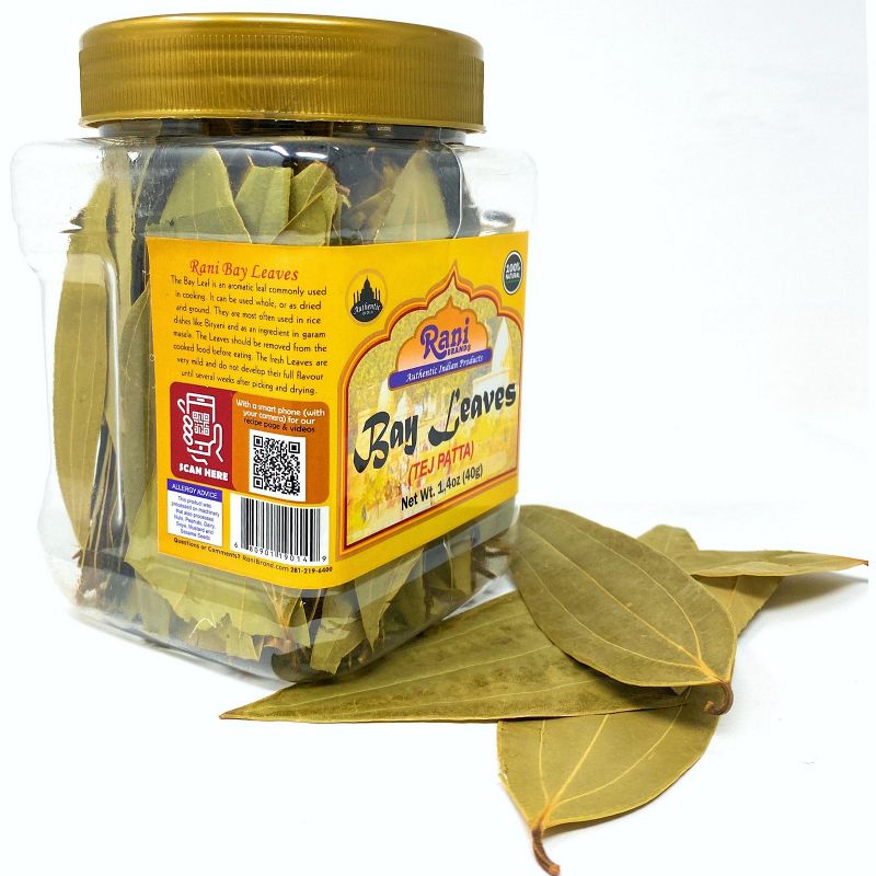 Bay Leaves Whole Hand Selected Extra Large - 1.4oz (40g) - Rani Brand Authentic Indian Products, 4 of 8