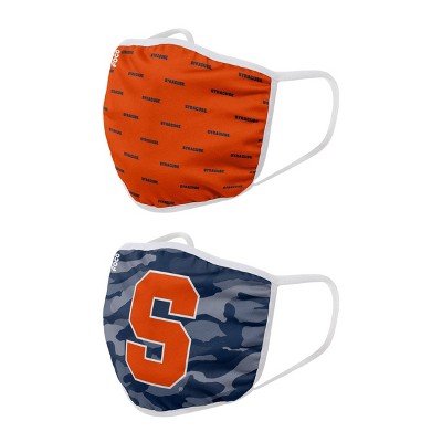 NCAA Syracuse Orange Adult Face Covering 2pk