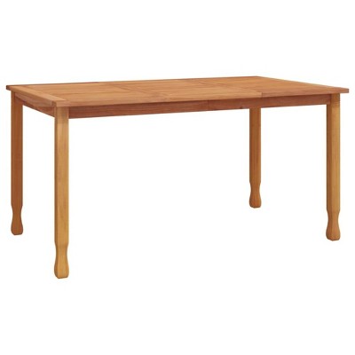 vidaXL Patio Dining Table, 59.1"x35.4"x29.5" Solid Wood Teak