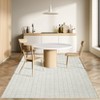 Washable Area Rugs, Modern Plaid Printed Indoor Floor Carpet with Non-Slip Backing, Contemporary Accent Carpet, Stain-Resistant Soft Low Pile Rugs - 2 of 4