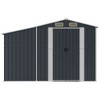 vidaXL Garden Shed Anthracite Galvanized steel, PP (polypropylene) Large - 4 of 4