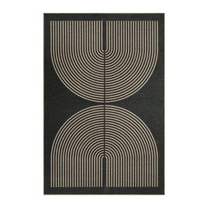 Lahome Modern Rainbow Jute Washable Outdoor Area Rug-Soft, Durable Carpet for Patio, Garden, or Balcony - 1 of 4