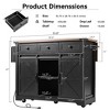 Rolling Kitchen Island, with Spice Rack, Towel Rack, Open Side Racks, Power Outlet and Storage Drawers, Multiple Design Styles and Color Combinations - 2 of 4