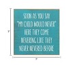 Slickblue Funny Parenting Quote Wood Wall Sign – Rustic 7x7 Home Decor for Moms and Dads, Multiple Color Options - 3 of 3