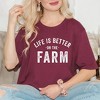 Simply Sage Market Women's Life Is Better On The Farm Short Sleeve Graphic Tee - 2 of 3