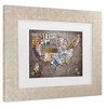 Trademark Fine Art Masters Fine Art USA License Plate Map on Metal Matted Framed Art - 3 of 4