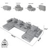 8 PCS Oversized Modular Sofa, 4 Seat DIY Layout Design Sofa with Chaise Lounges and Armrests and Ottomans, Tufted Sofa with Pillows-Coolbibila - 4 of 4