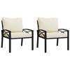 vidaXL Patio Chairs with Sand Cushions 2 pcs 26.8 in.x29.9 in.x31.1 in. Steel - 2 of 4