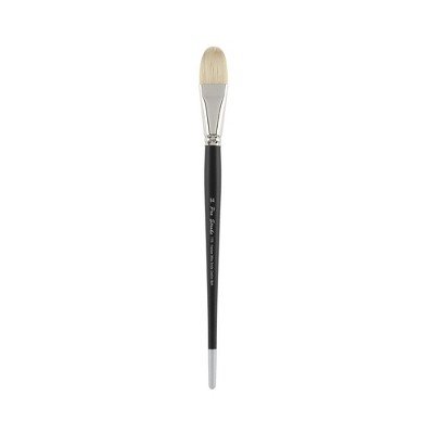 Creative Mark Pro Stroke Premium White Chungking Hog Bristle Artist Paint Brush - Filbert - Natural Bristle Brush w/ Great Control Suitable for Oils,