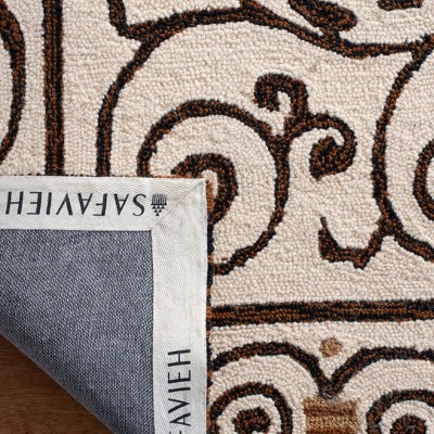 Ivory Wool Handmade Round Comfort Area Rug - 45in