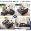 MAXYOYO L-Shaped Sectional Sofa with Convertible Ottoman, Cloud Boneless Modular Couch - 3 of 4