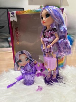 Rainbow High Violet Purple with Slime Kit & Pet 11'' Shimmer Doll with ...