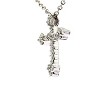 Pompeii3 1/4 Ct. Diamond Cross Pendant 10k White Gold Womens Necklace - 2 of 4