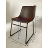 Anybear Set of 2 Vintage PU Leather Dining Chairs - 3 of 3