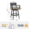 Modern Outdoor 360° Swivel Bar Chair with Cushion,Aluminum Bar Chair for Patio or Poolside,Set of 2 Bar Chairs with Tapered Legs-Koiai - 4 of 4
