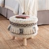 Mark & Day Vorchdorf 17"H x 18"W x 18"D Bohemian/Global Deep Teal Ottoman - 2 of 4