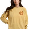 S.W.Smiley Candy Corn Smile - Women's Garment Dyed Long Sleeve Graphic T-Shirt - 3 of 4