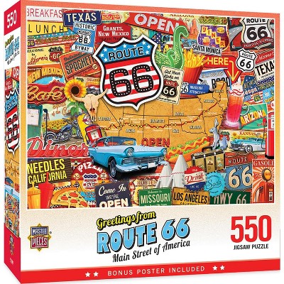 MasterPieces Inc Greetings From Route 66 550 Piece Jigsaw Puzzle