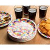 Blue Panda Disposable Plates - 80-Count Paper Plates, Polka Dot Party Supplies, Kids Birthdays, 9 x 9" - 2 of 4