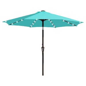 Hyleory 9FT Lighted Market Umbrella for All Seasons/ Size: 91.2" H x 108" W x 108" D - 1 of 4