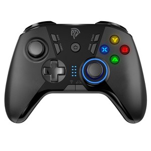Aukfa 9110 Wireless Pro Controller for PS3, PC, Android TV - 2.4G Gamepad with 4 Programmable Buttons, Adjustable Vibration & LED Lights,Black - 1 of 4