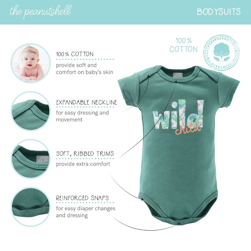 The Peanutshell Wild Jungle 16-Piece Newborn Baby Layette Gift Set in Blue/Green, 0-3 Months, 6 of 8