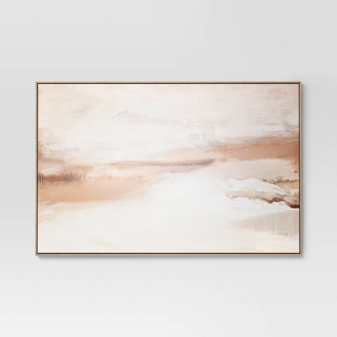 set Of 2) 24 X 30 Earth Abstract Framed Canvases Brown - Threshold™ :  Target