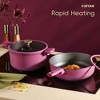 CAROTE 16pcs Nonstick Cookware set, Pots and Pans, Premium Induction Cookware, Durable & Easy to Clean, Large Frying Pan, Rose Pink - 4 of 4