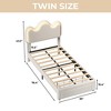 Twin Bed Frames Lamb Velvet Twin Beds Cute Platform Bed Frame for Girls, Boys,Sturdy Platform Bed - 2 of 4
